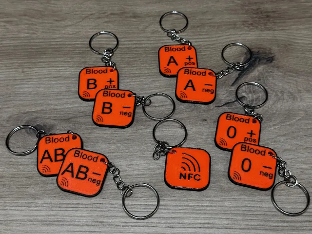 Blood group with NFC