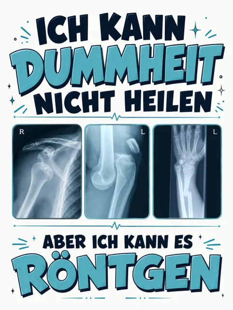 „Ich kann Dummheit nicht heilen, aber ich kann es röntgen“ Sticker