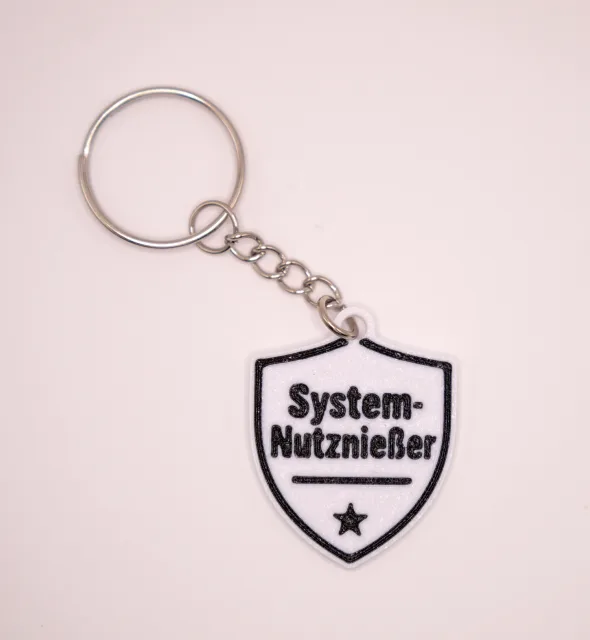 System-Nutznießer Schlüsselanhänger – Schild