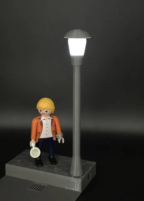 Playmobil Straßenlampe – Gerade, mit oder ohne LED