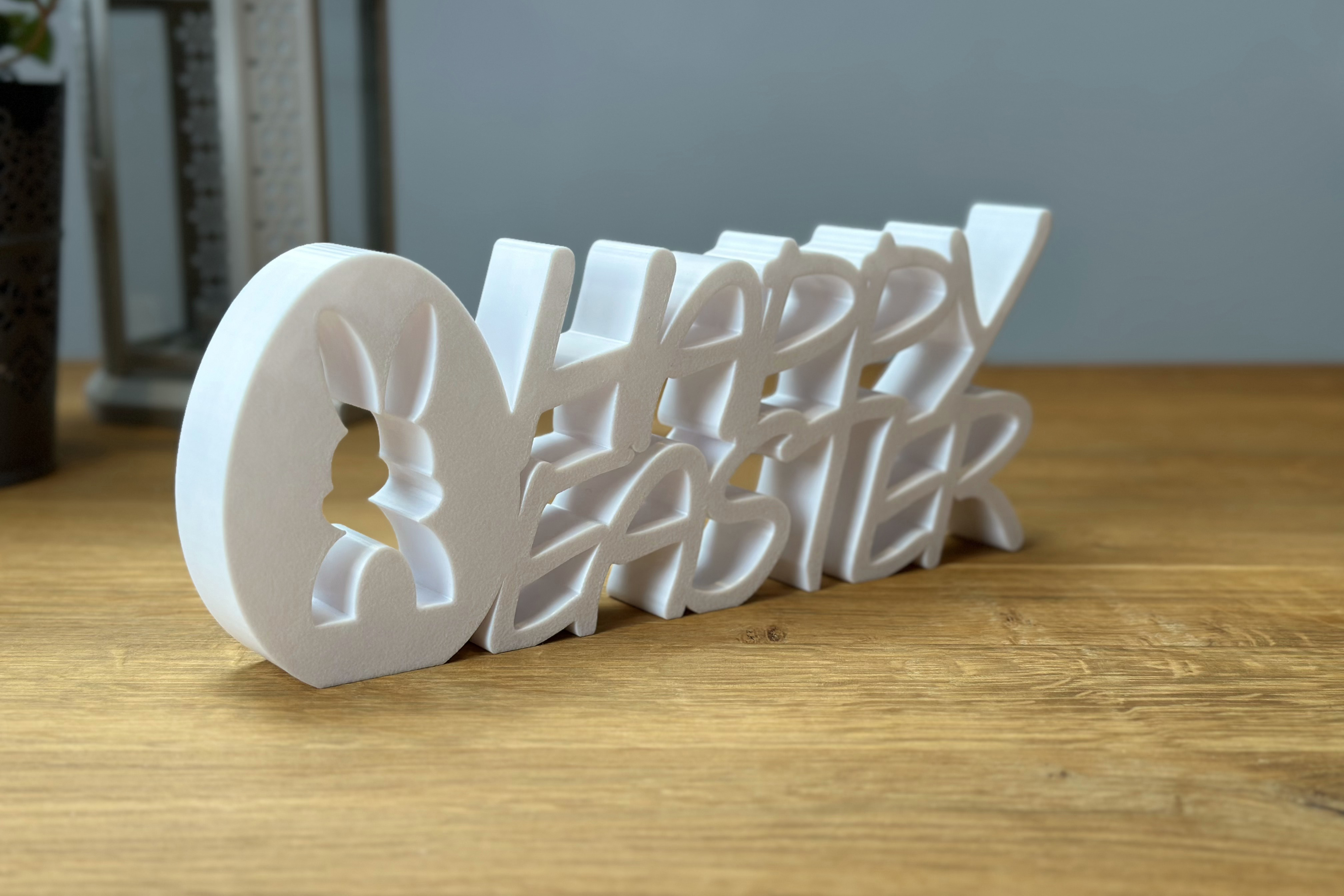 3D print lettering "Happy Easter" - decorative sign