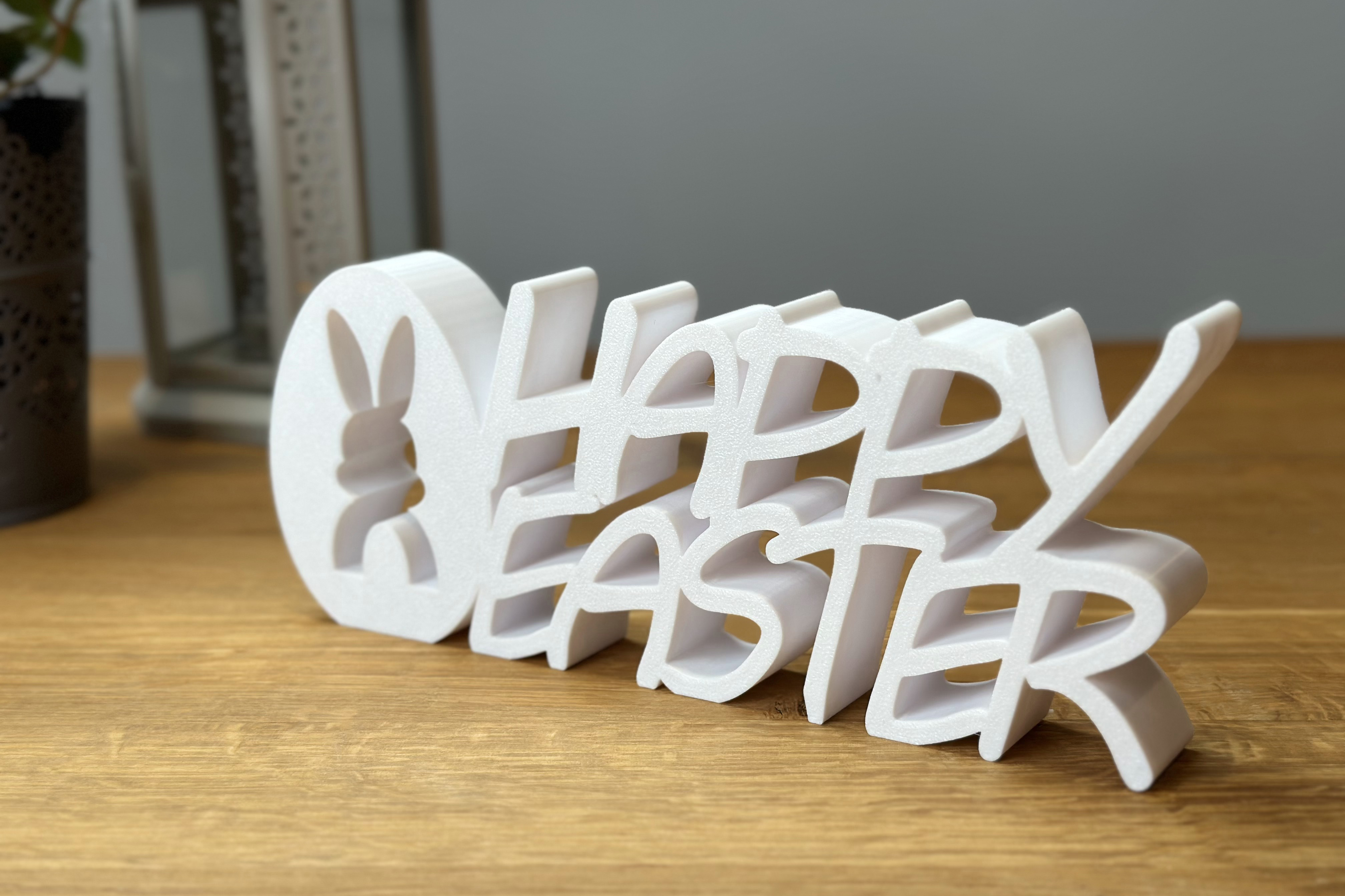 3D print lettering "Happy Easter" - decorative sign