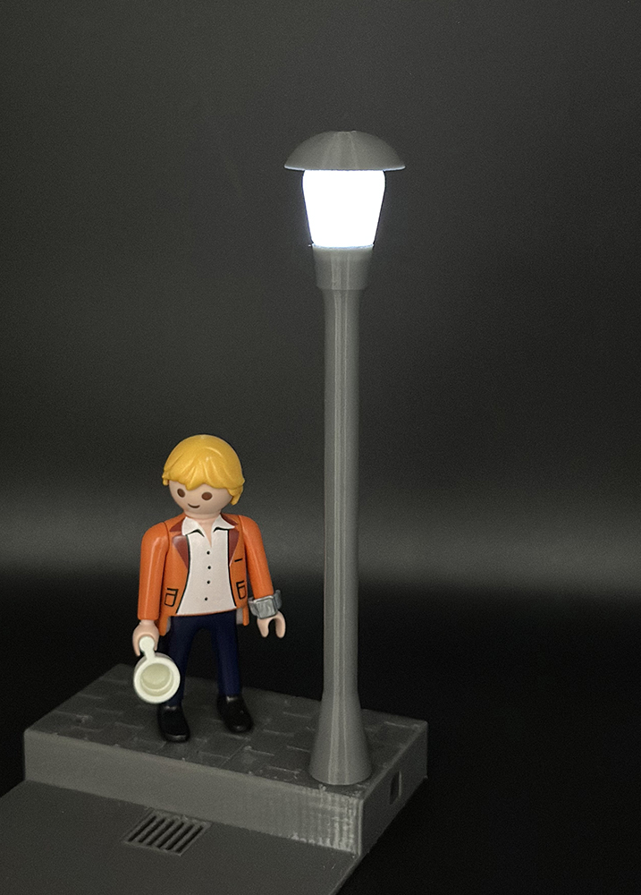 Playmobil Straßenlampe – Gerade, mit oder ohne LED